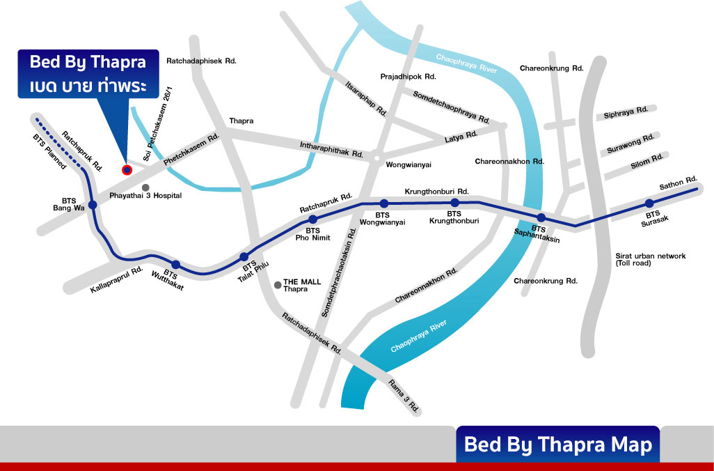แผนที่ เบดบายท่าพระ BedBy-ThaPra